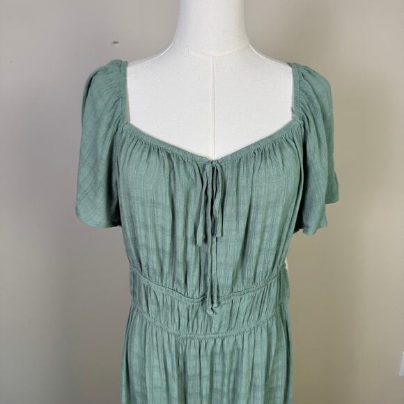 Rewind Juniors Short Sleeve Textured Hi Low Midi Dress US Girl's XL - Picture 3 of 9